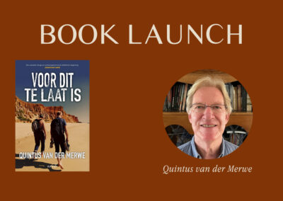Voor dit te laat is by Quintus van der Merwe Book Launch (Saturday 11 April 2026)
